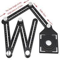 6 times aluminum alloy angle ruler finder measuring ruler pattern punched mold izer tool locator drill guide hole tile template