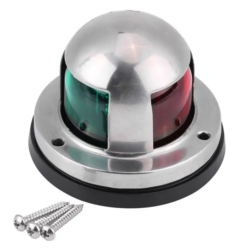 

X7AE 12V Stainless Steel Red&Green LED Navigation Signal Light Lamp Yacht Accessory For Marine Boat