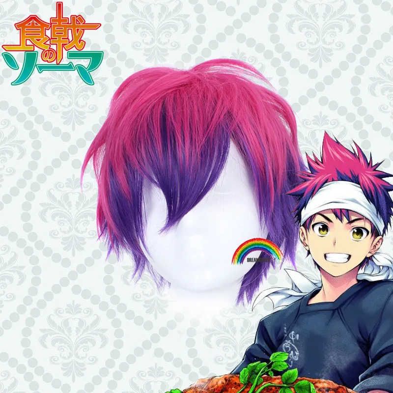 Еда войн Shokugeki Нет Сома Yukihira сумой Косплэй костюм форма футболка + фартук повязка