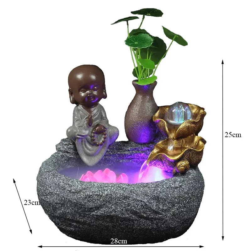 Альпинарий фонтан изделия фэн шуй гостиная комнатный увлажнитель маленький