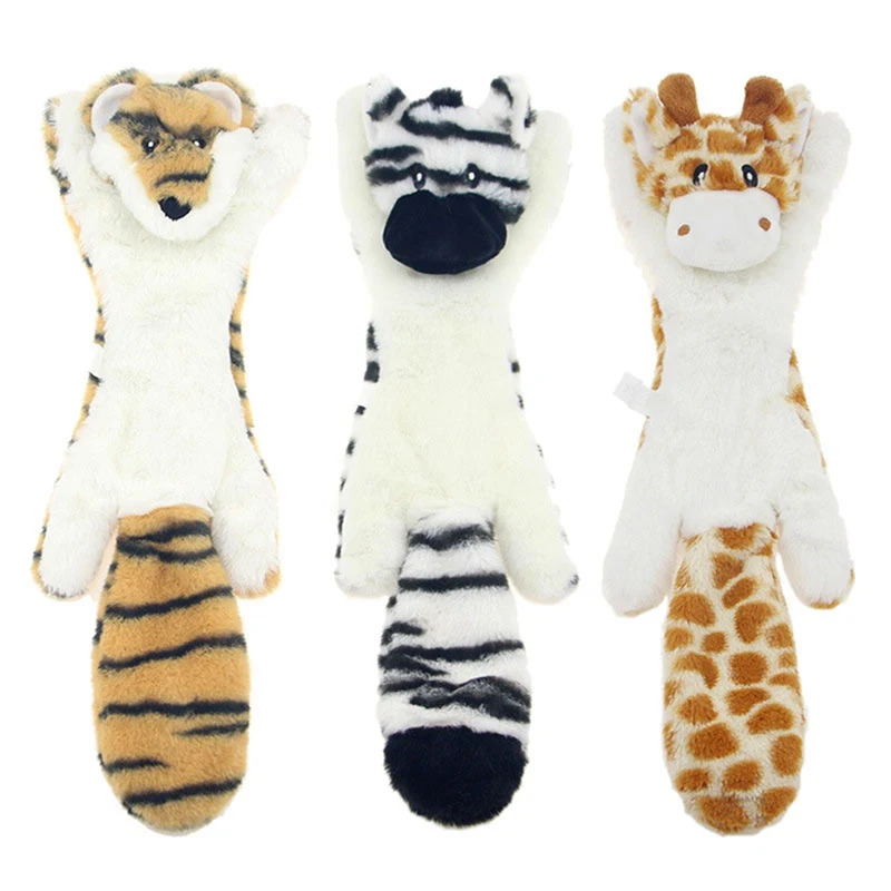 2019 Fun Squeaky Dogs Toys Gift Animal Shape Large Non Stuffed Rabbit Honking Squirrel for Chew Squeaker Dog Wolf TOP | Дом и сад