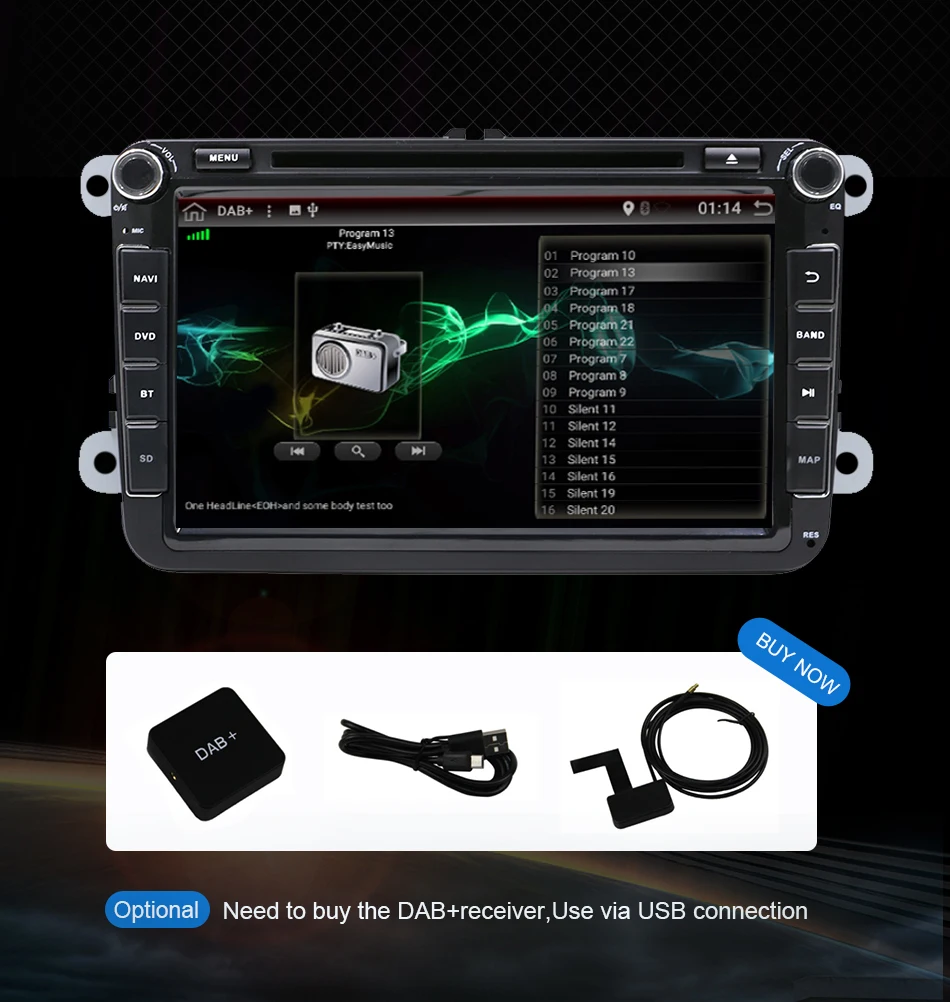 Eunavi 8 ''2 din Android 9 Автомобильный dvd Радио для VW Volkswagen Polo Jetta passat b6 b7 cc fabia skoda Touran golf 6 Tiguan gps Navi