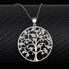 Ожерелье из серебра s925 пробы с круглым деревом жизни, простота в Европе и США, Дамское ювелирное изделие с древом жизни Secklace