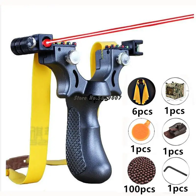 Рогатка полимерная с плоской резиновой лентой лазерный прицел для охоты и