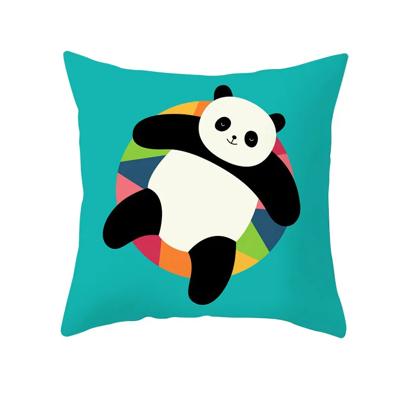 

Virgin Cartoon Animal Pillowcase Sloth Panda Fox Polar Bear Pillowcase Peach Skin Pillowcase Wholesale