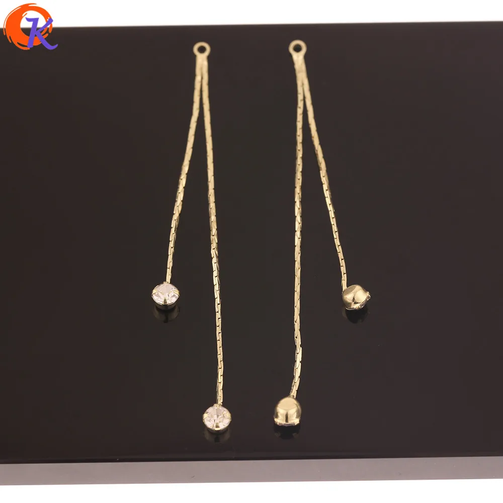 

Cordial Design 100Pcs 4*72MM Jewelry Accessories/Earring Findings/Claw Rhinestone/Hand Made/DIY Making/CZ Earrings Connectors