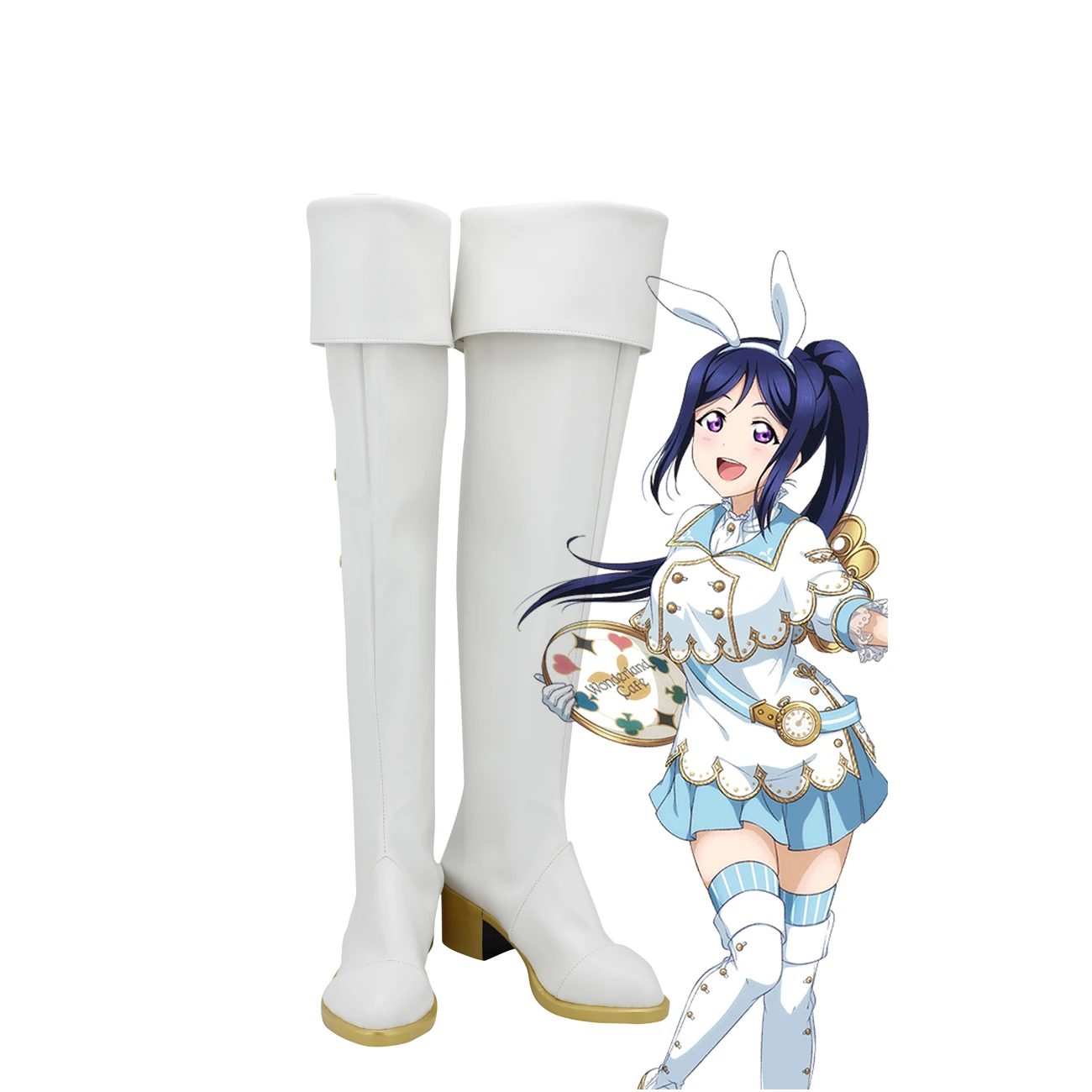 Сапоги для косплея Love Live Wonderland Алиса кэнан мацура белые сапоги изготовленные на