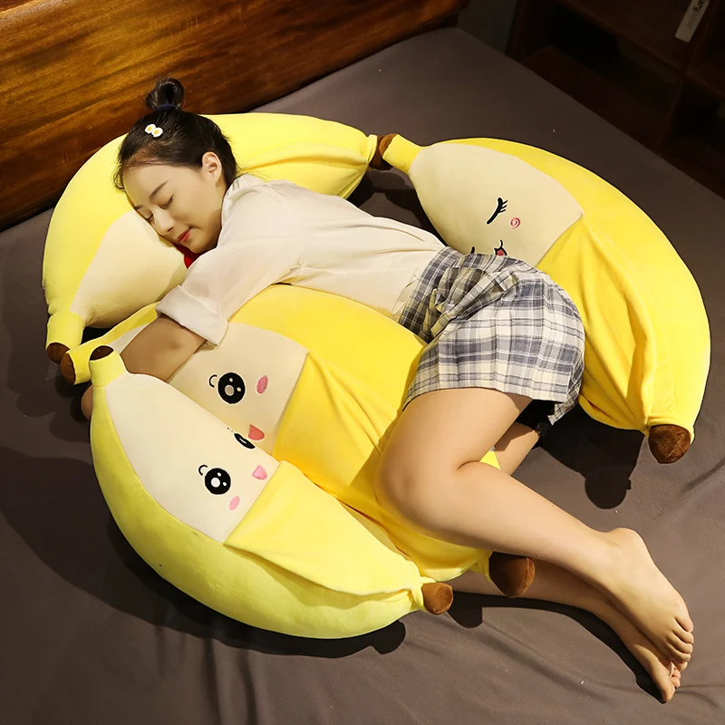 

40-80cm Cartoon Banana Plush Toy Stuffed Soft Pillow Sofa Cushion Cute Plush Doll Baby Toys Giant Pillow Children Birthday Gifts