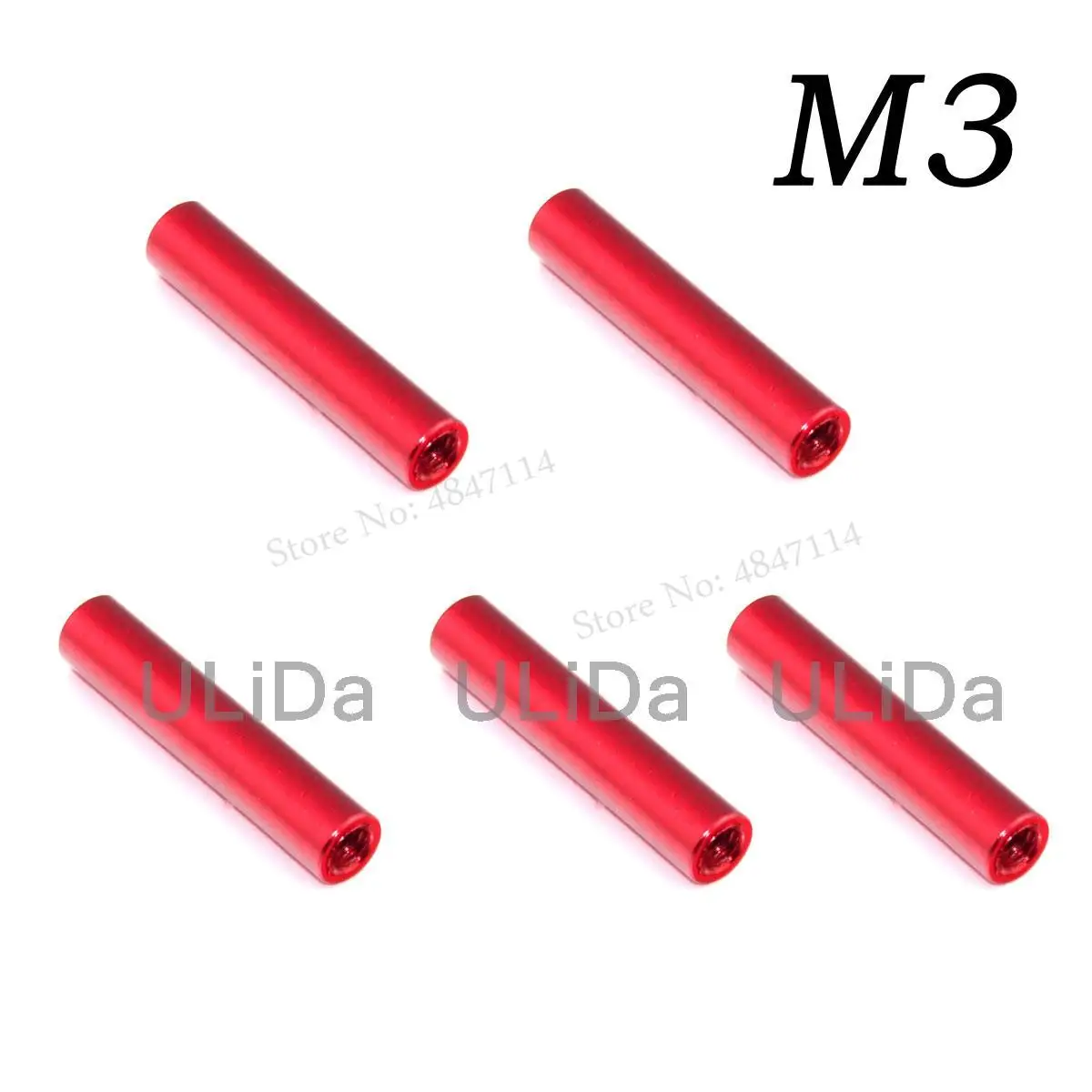 

5pcs/pack M3 Aluminum Column 20 25 30 35 40mm Round Alloy Standoff Spacer Stud Fastener 3mm for RC Quadcopter FPV Multirotors