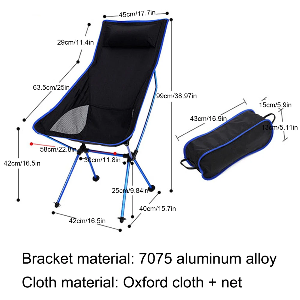 Satılık Açık Kamp Sandalyesi Oxford Kumaş Taşınabilir Katlanır Uzatmak Kamp Koltuk Balıkçılık Festivali Için Piknik Barbekü Plaj Ultralight Sandalye
