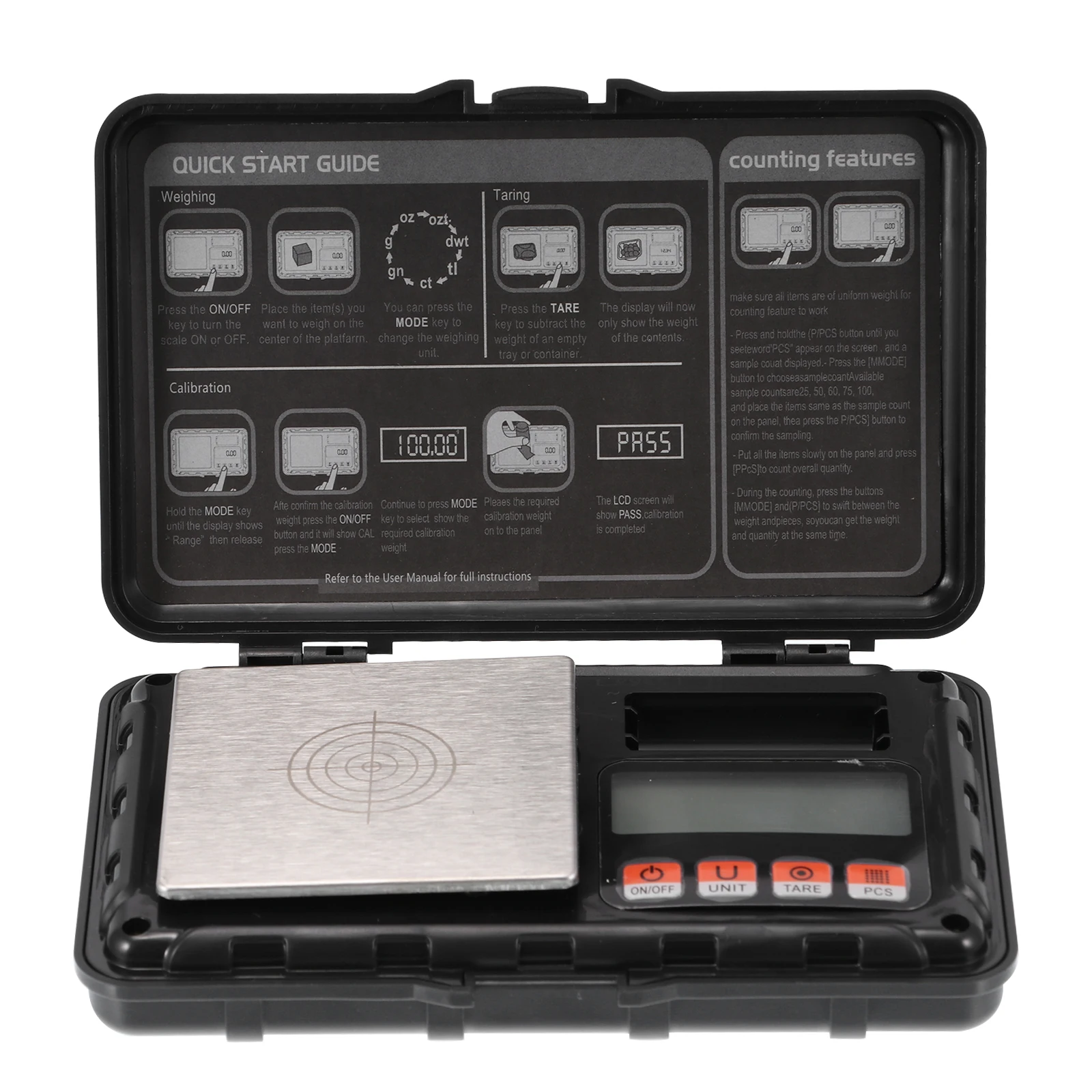 

Электронные весы для ювелирных изделий, точный безмен со съемной крышкой, ЖК-дисплей, подсветка, для лекарств