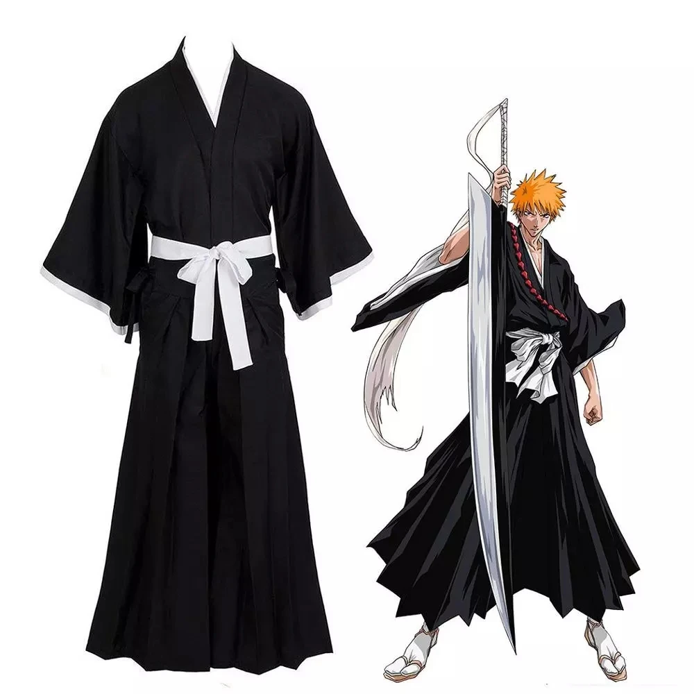 Аниме отбеливатель Kurosaki Ichigo Косплей халат плащ пальто костюм Хэллоуин подарок
