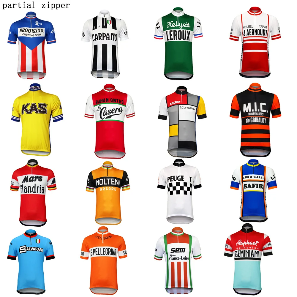 Велосипедная майка с частичной молнией Мужская велосипедная одежда коротким
