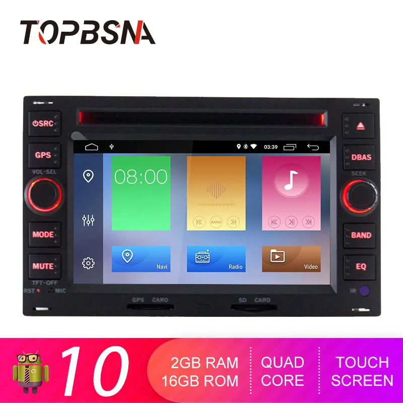 TOPBSNA Android 10 автомобильный dvd-плеер для Volkswage Passat B5 Bora Polo GOLF MK3 Mk4 TRANSPORTER T5 T4 Авто 2 din