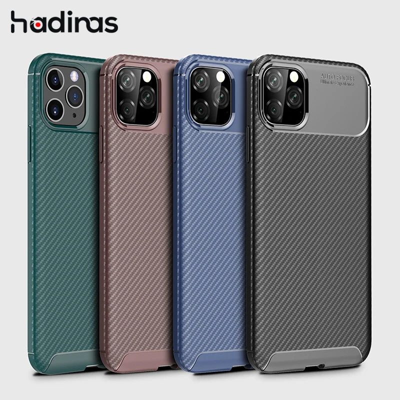 Роскошный чехол для iPhone 11 силиконовый телефона Pro Max 2019 углеродное волокно
