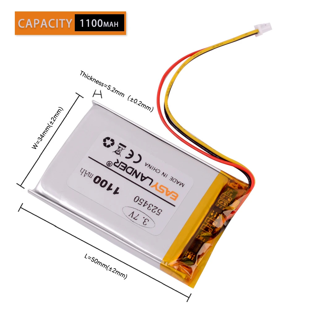 Литий ионный полимерный аккумулятор для GPS mp3 mp4 mp5 dvd bluetooth модельная игрушка 3 нити