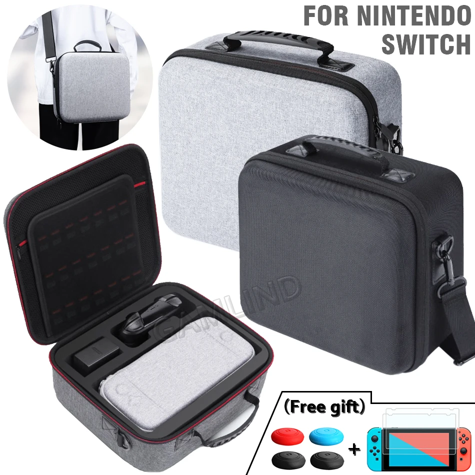 

For Nintend Switch Deluxe Big Storage Carrying Bag NS Black Larger Capacity EVA Hard Case Cover for Nintendo Switch Game Console