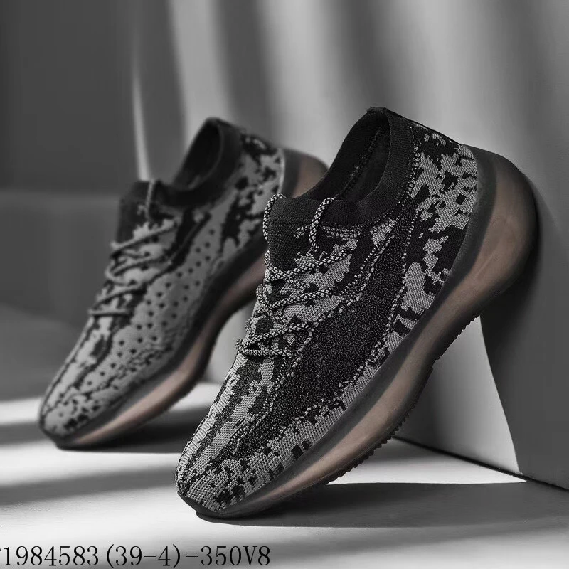 Новинка; мужская повседневная обувь Kanye West; Дизайнерские мужские дышащие кроссовки из сетчатого материала; нескользящие эластичные кроссовки для бега в тренажерном зале; 350