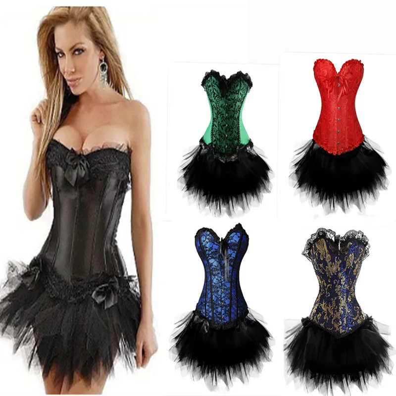 Сексуальное женское белье бюстье с бюстом топ мини юбкой пачкой модные платья