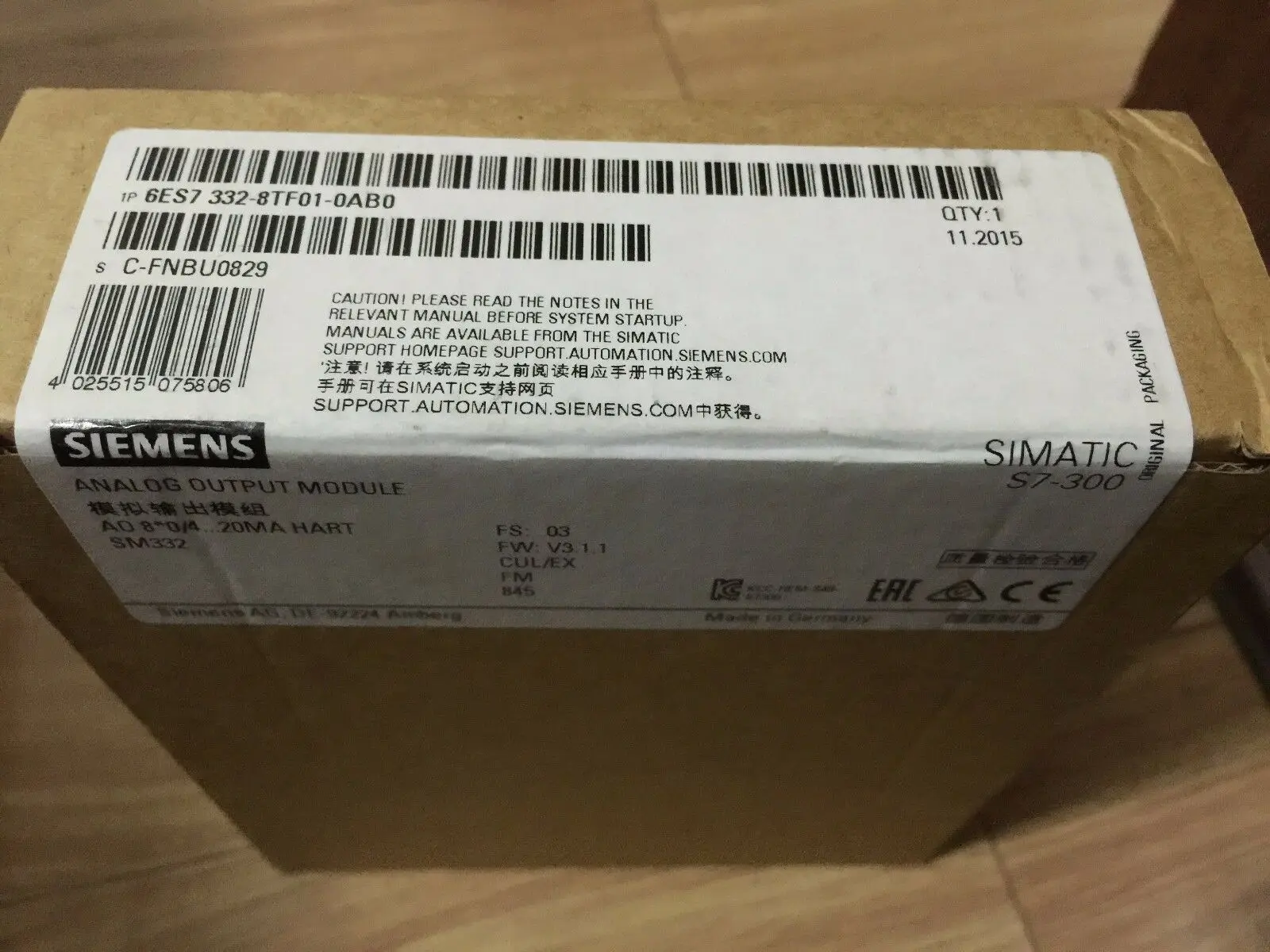 Новинка Siemens 6ES7332 8TF01 0AB0 6ES7 332 бесплатная доставка|Автоматизация зданий| |