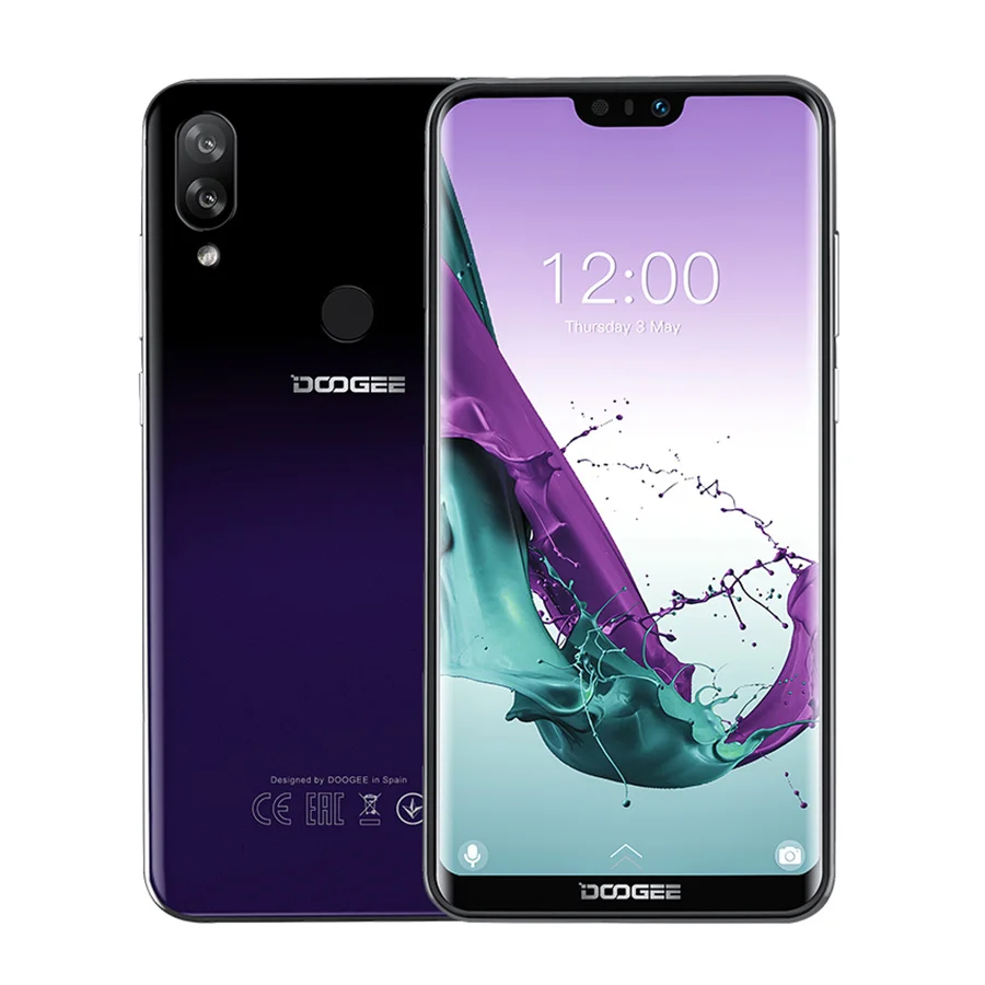 Phantom purple DOOGEE N10 мобильный телефон Octa Core, 3 Гб оперативной памяти, Оперативная память 32GB Встроенная память 5,84 дюймов FHD+ 19:9 Дисплей 16.0MP Фронтальная камера 3360 мАч Android 8,1 4glte - Цвет: Phantom purple