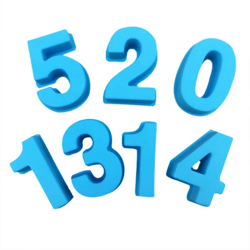 Силиконовая 3D форма в форме цифр 0-9 кухонная посуда столовая балка антипригарная