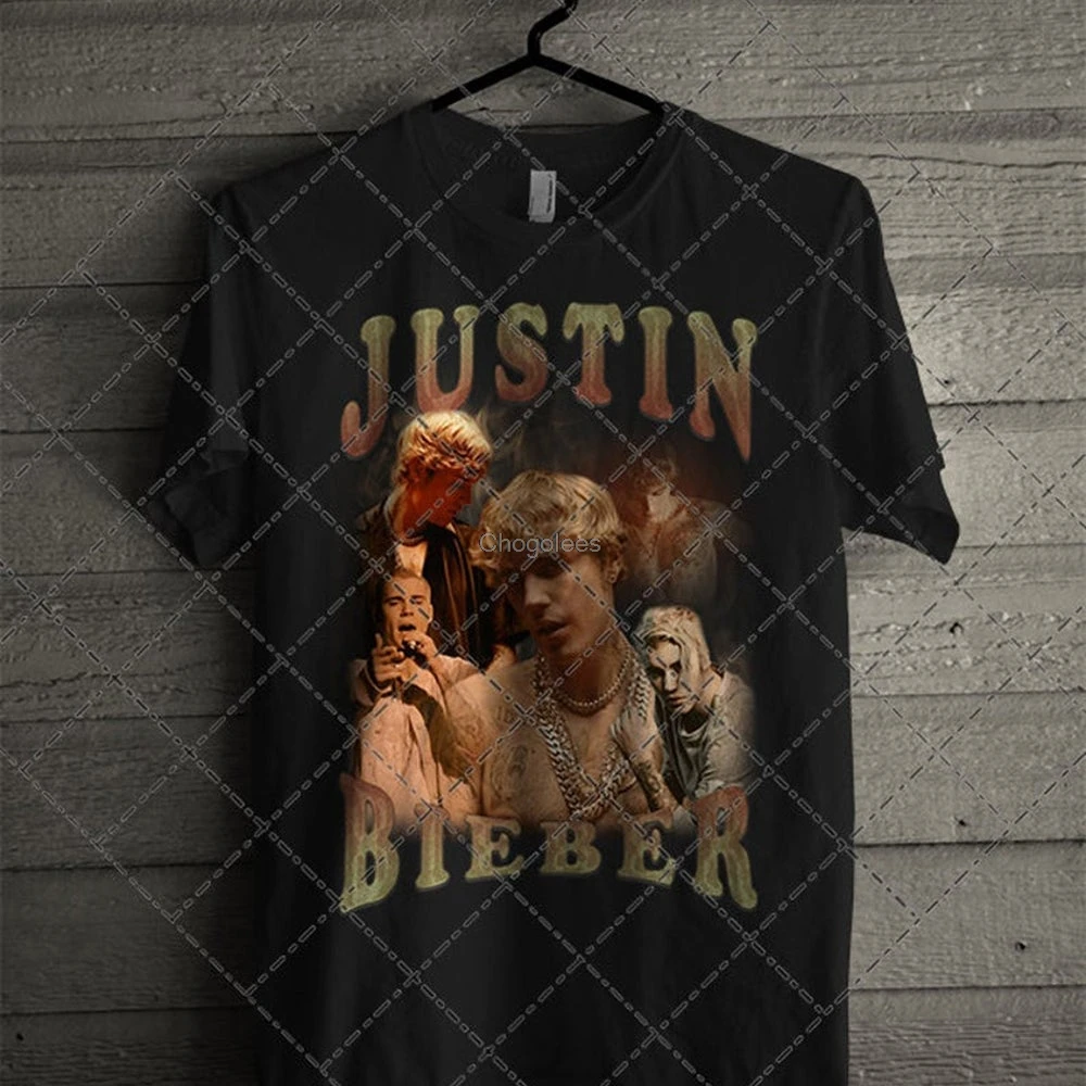 С изображением Джастина Бибера и надписью в стиле хип хоп рэп Винтаж 90s ретро