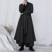mens long sleeve shirt spring and autumn new japanese yamamoto style dark niche design fashion off large size shirt