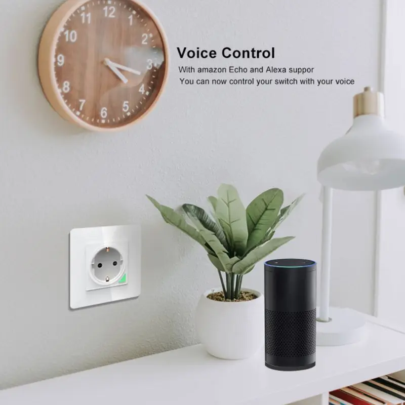 Умная настенная розетка с Wi Fi европейская дистанционным управлением 16 А|Панель| |