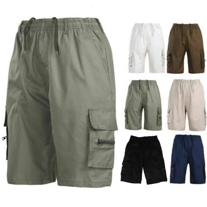

Men Summer Shorts Sports Work Casual Combat Cargo Short Pants Pockets Trousers D08E