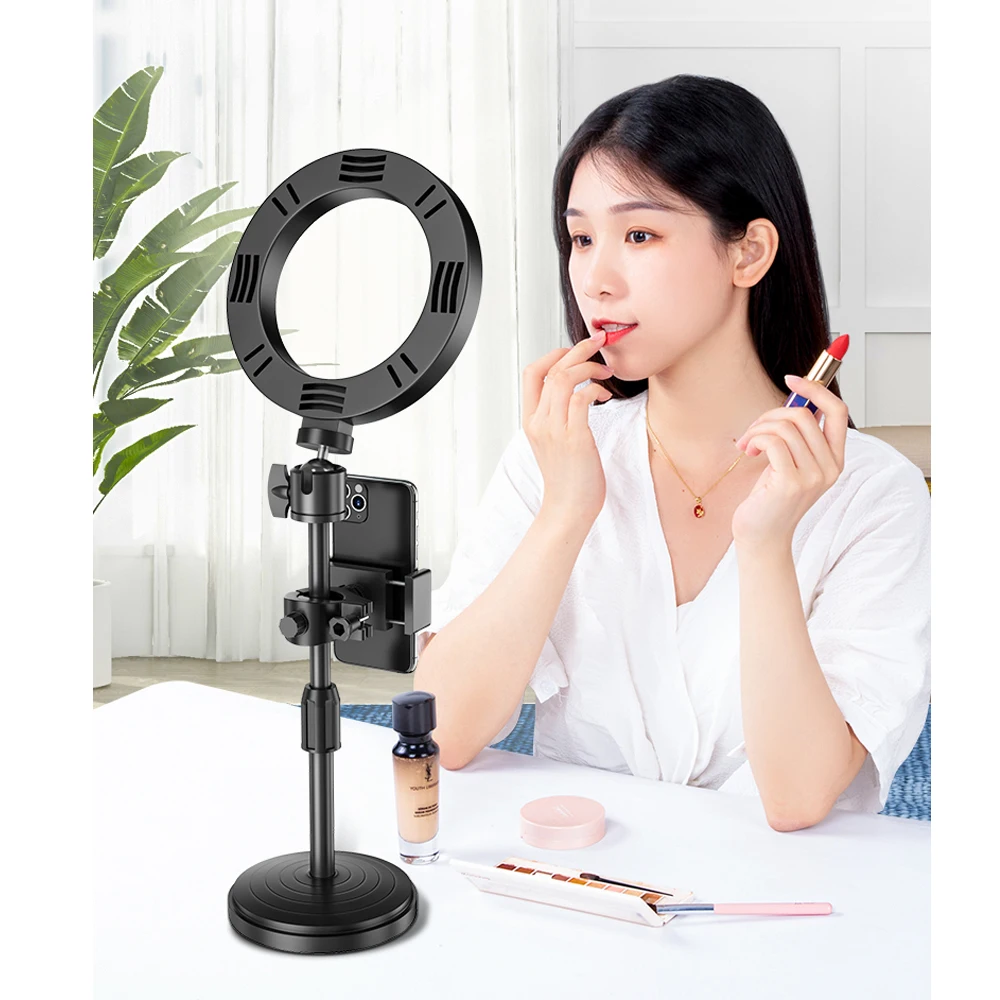 Селфи кольцевой светильник 10 дюймов светодиодный с регулируемой яркостью видео