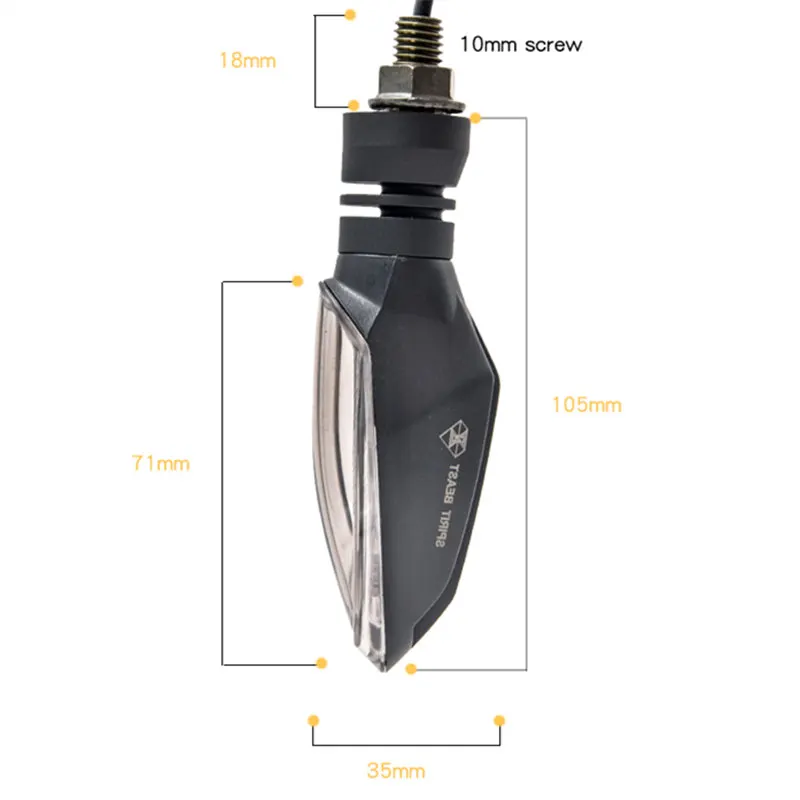2 шт./компл. 12V мотоциклов сигнала поворота светильник s Водонепроницаемый ABS
