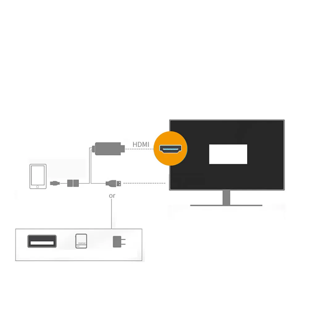 HDMI Cable For Lightning Micro USB to HDMI Adapter Converter Cable AV HD TV for IOS for iPhone iPad for MHL Android Phone