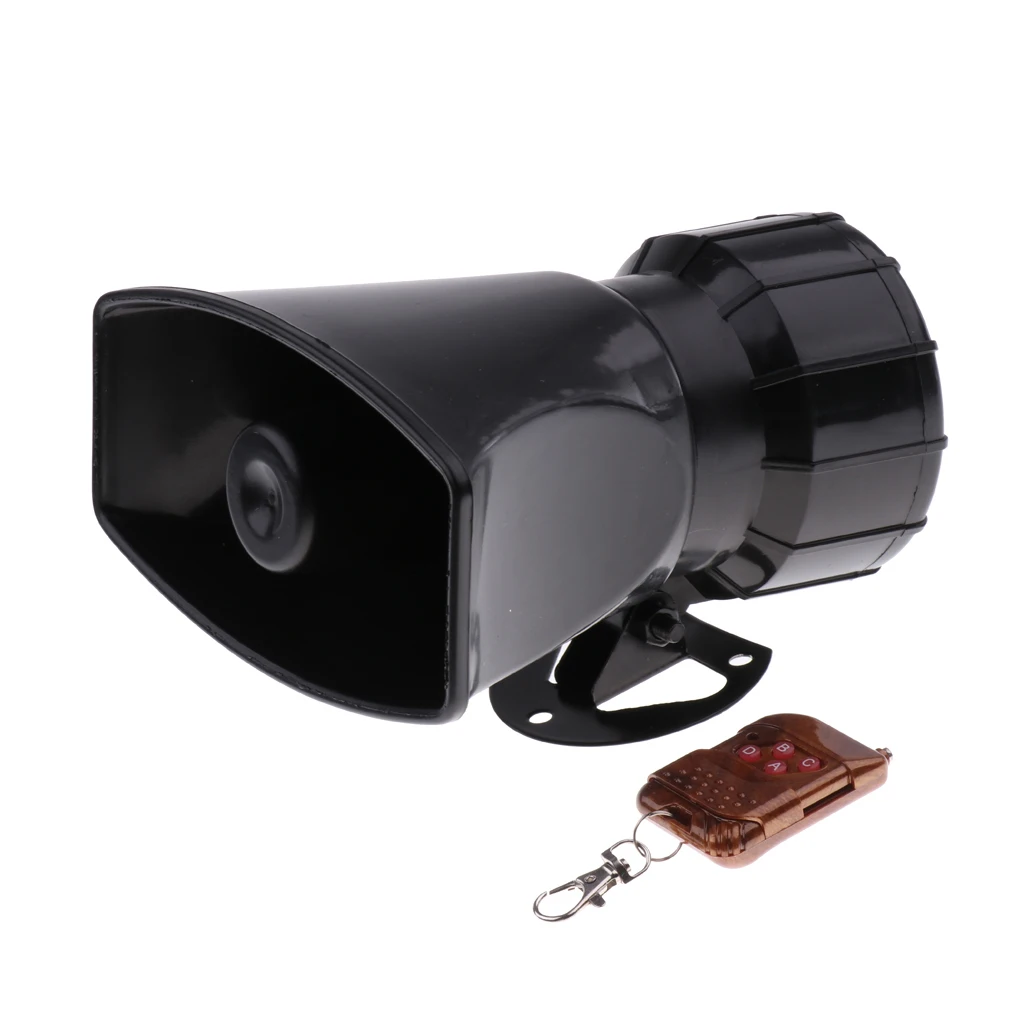 

Waterproof 12V Car 7 Tone Wireless Remote Control Alarm Horn 120-150db Black