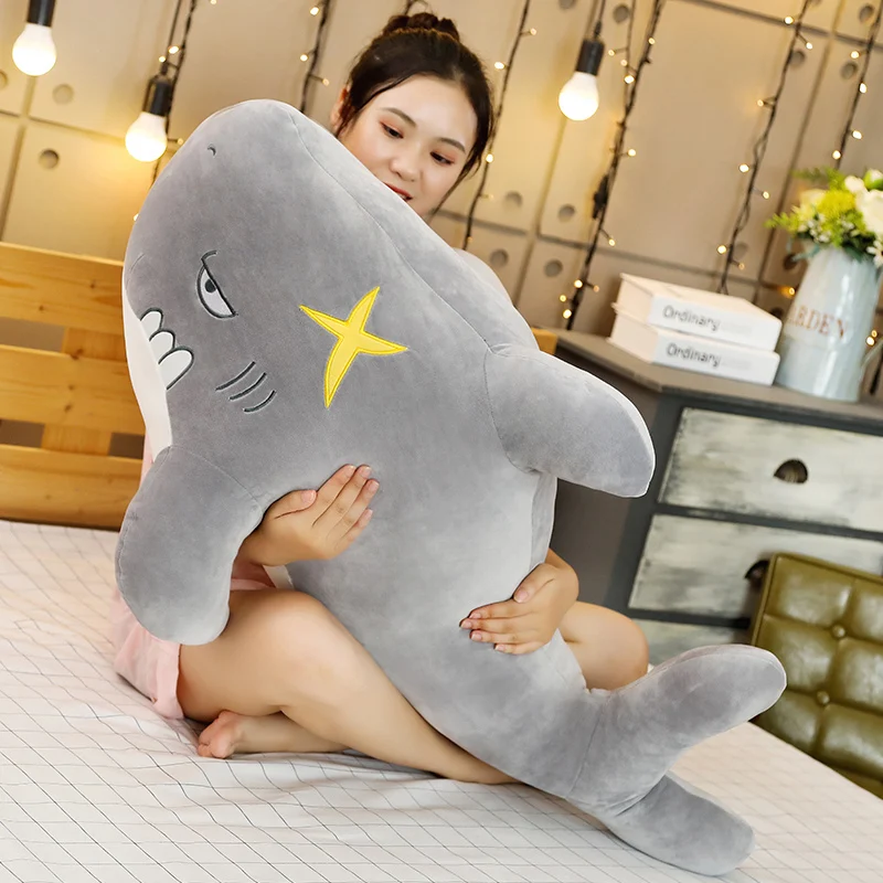110 см кровать angry Shark спальная Подушка Пингвин уплотнения подходит для детей и подушка для взрослых море животное кукла плюшевый подарок для детей