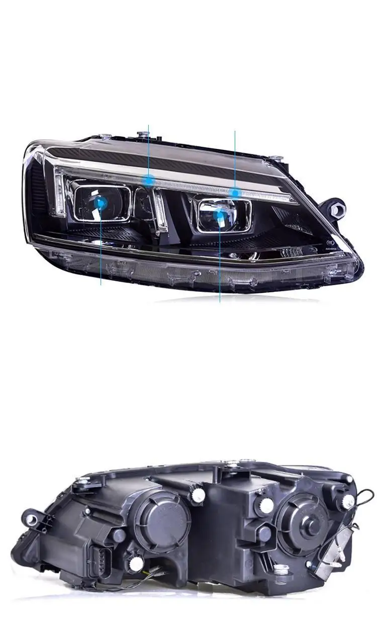 Автомобильные ходовые части Neblineros Para автомобильные Drl светодиодные фары автомобильные фары в сборе 12 13 14 15 16 17 для Volkswagen Sagitar