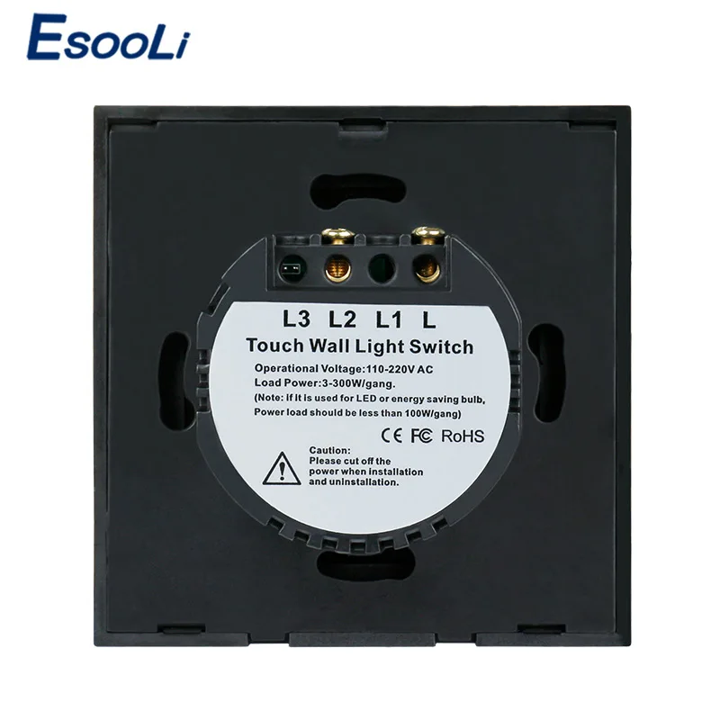 Esooli Европейский Золотой роскошный сенсорный выключатель светодиодный настенный