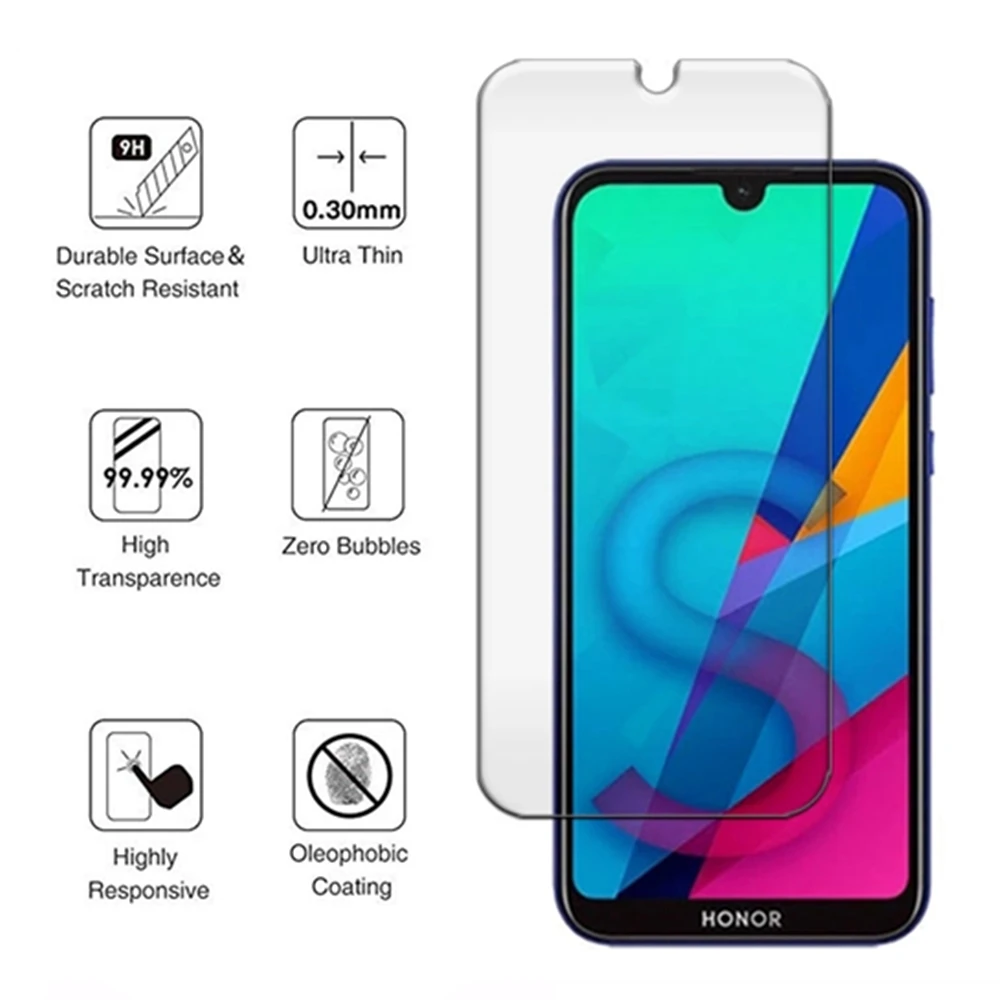 Защитное стекло закаленное для Huawei Honor 8x8 s 8 a 8a hnor Lite Y5 2018 3 упаковки|Защитные