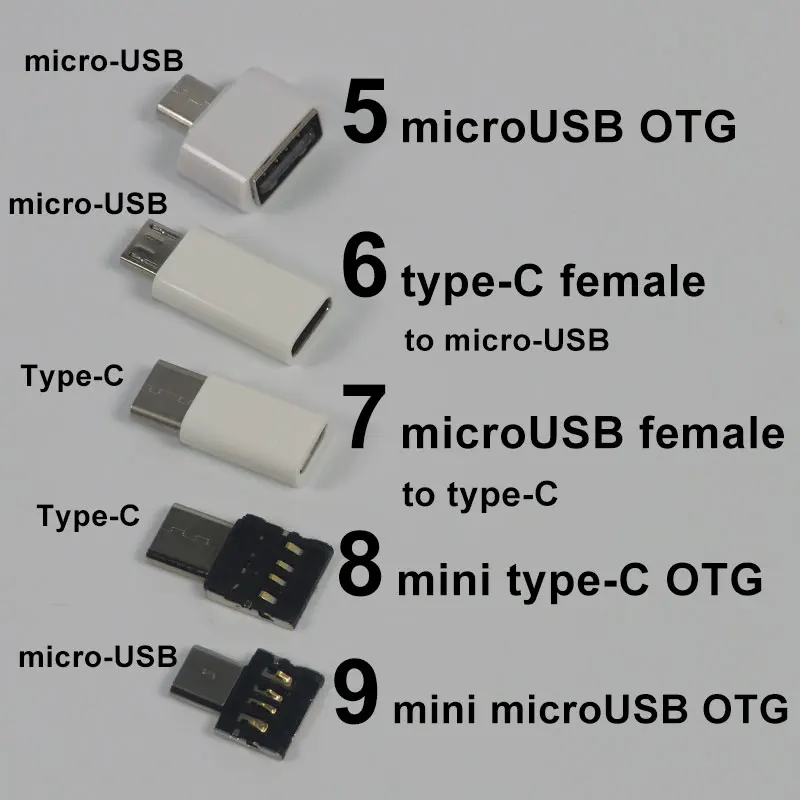 Адаптер конвертера OTG с разъемом типа C Мама на micro USB Папа мама 3 0 мама|Кабели