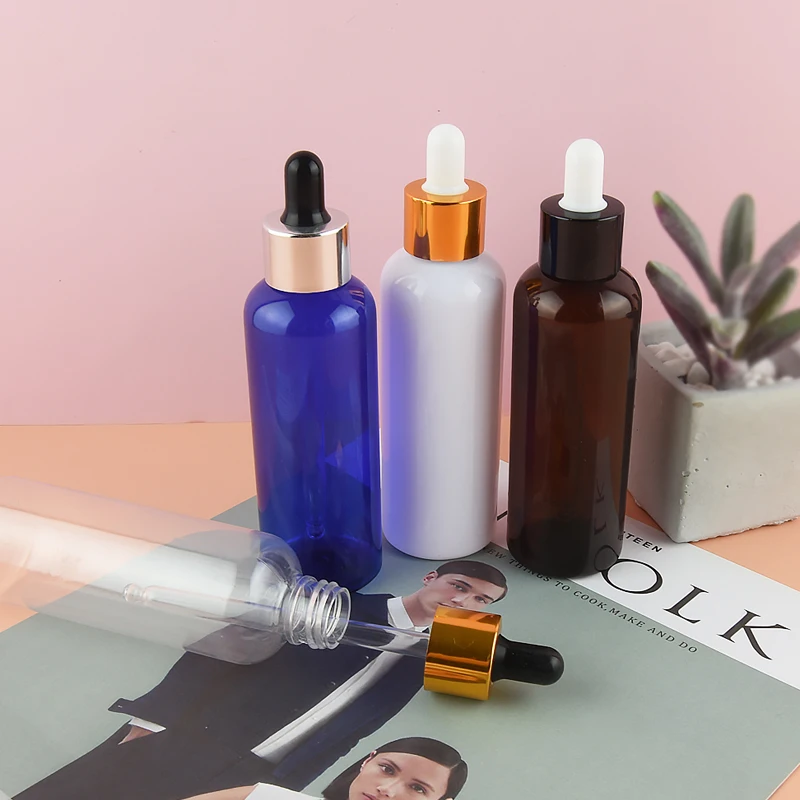 Бутылка для эфирного масла домашнего животного 100 мл с гальванизированной