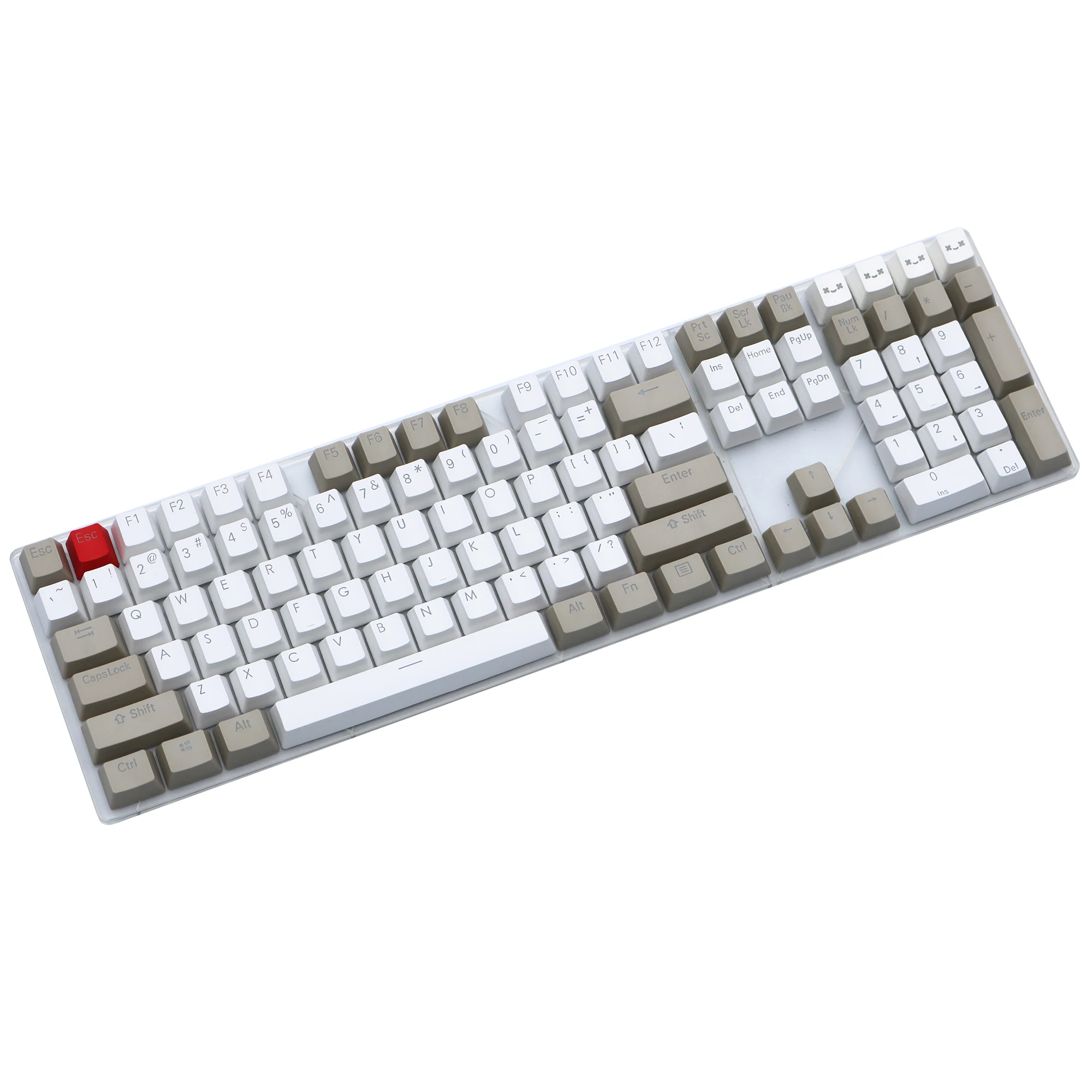Серо белый переключатель MX профиля OEM для cherry/NOPPOO/Flick/Ikbc с двойной подсветкой 87/104