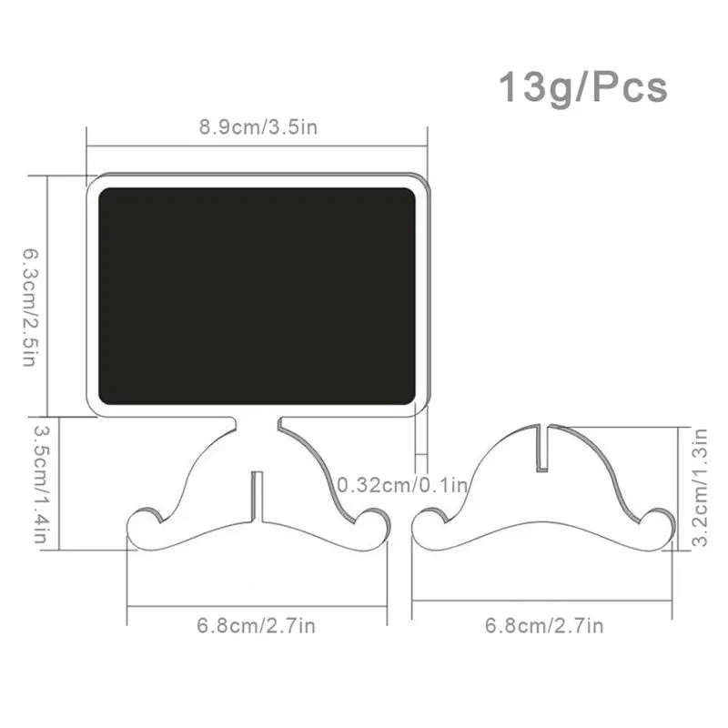 10 упаковок мини стоячий дизайн деревянная белая рамка доска для халатов этикетки
