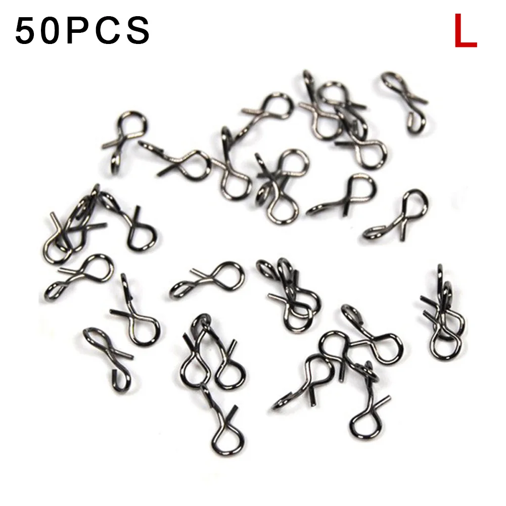 

50pcs/set Fly Fishing Snap Hooks Equipment Connectors Fishing Accessories