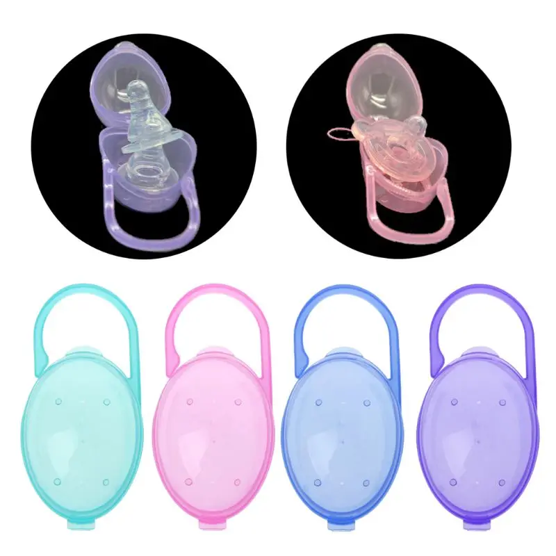 

1PCS Baby Solid Pacifier Box Soother Container Holder Pacifier Box Travel Storage Case Safe Holder Pacifier PP Plastic Box