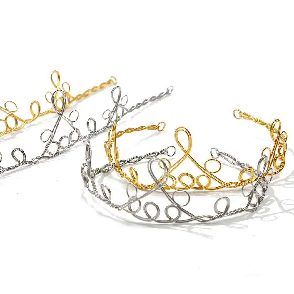 1 шт. 38х5 5 см металлическая головная повязка ободок базовый обруч для волос Пустые