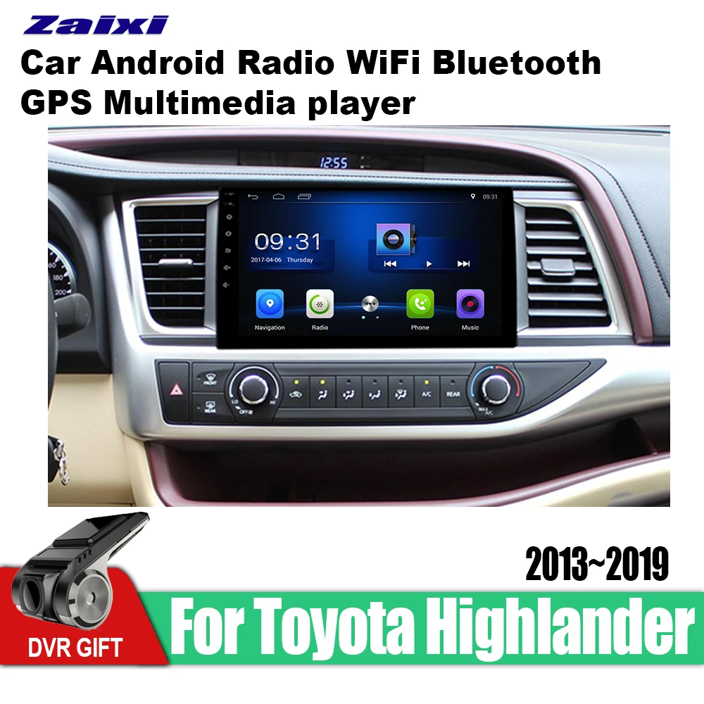 ZaiXi 10.1 Inch 2Din Android Car Radio Wifi Autoradio Bluetooth Tochscreen GPS Multimedia Player For Toyota Highlander 2013~2019 |