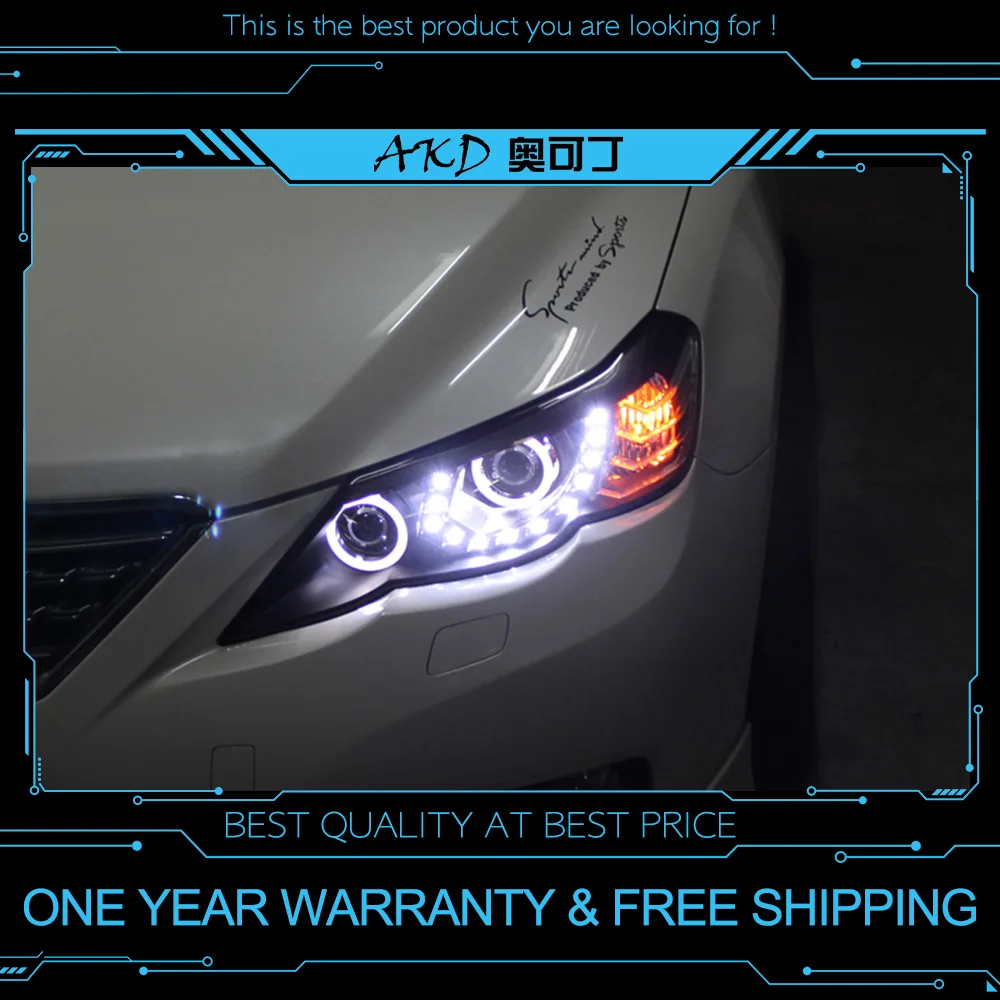 AKD тюнинг автомобильных фар для Toyota Mark X REIZ 2010 2012 светодиодные фары DRL ходовые огни