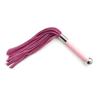 purple leather pimp whip glass handle anal plug racing riding flogger queen bdsm bondage sex toys sm whip sex toys for couples