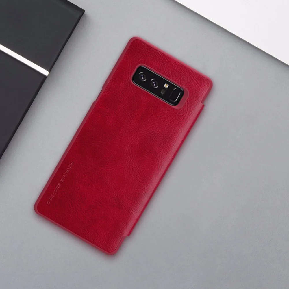 Чехол-книжка NILLKIN для Samsung Note 8 серии Qin роскошный пластиковый чехол-накладка из