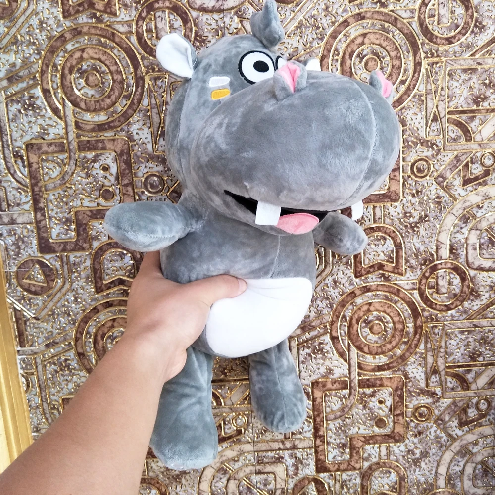 Детская плюшевая игрушка серый Бегемот детская Набивная на Рождество подарок